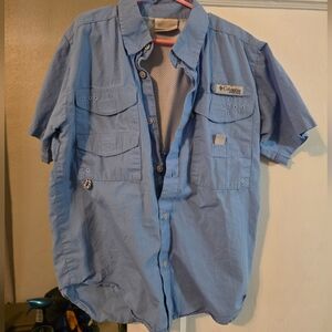 Columbia Boys Light Blue Outdoor Shirt